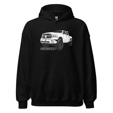 4TH Gen 6.7l Cummins Truck Hoodie in black